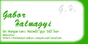 gabor halmagyi business card